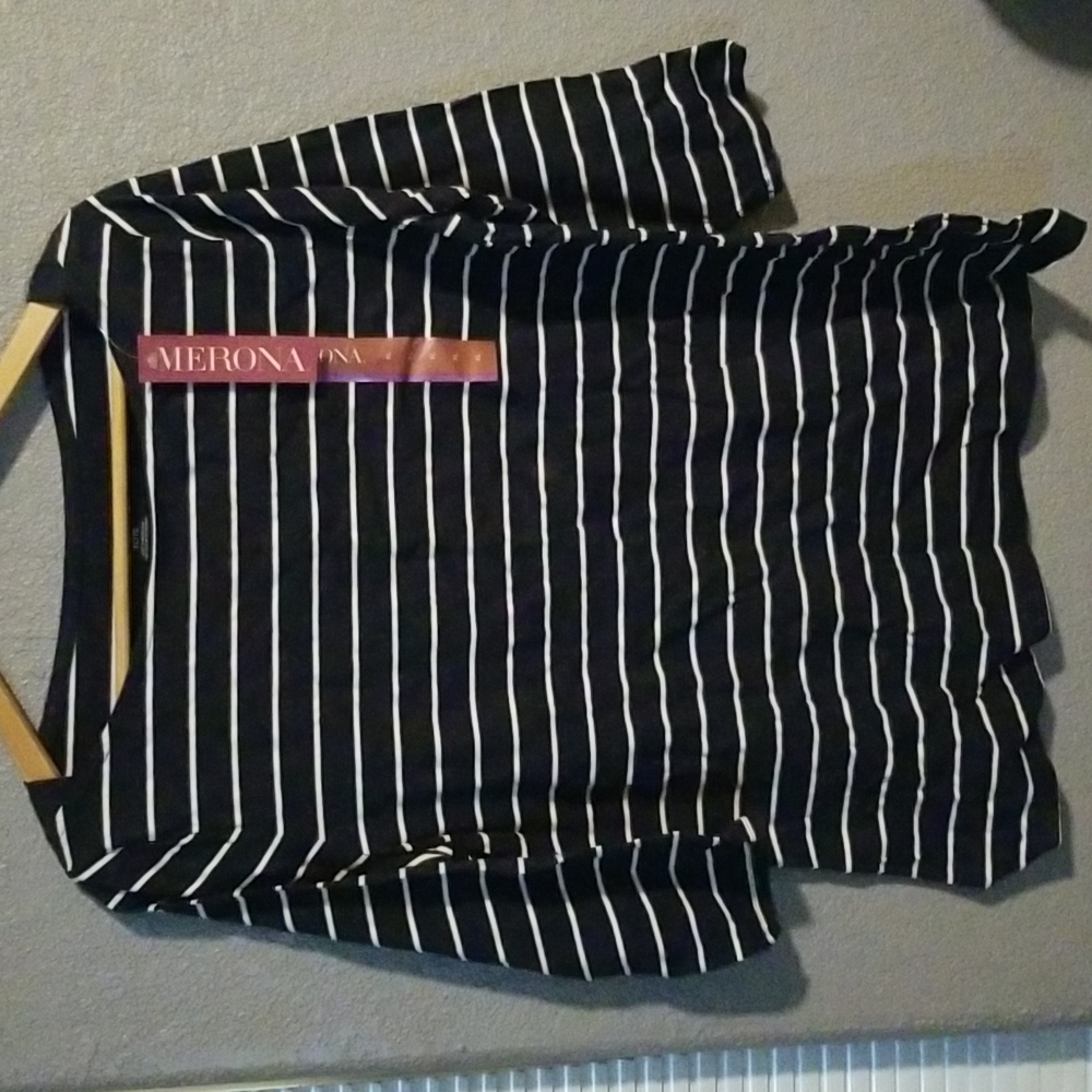 Merona Striped 3/4 Sleeve